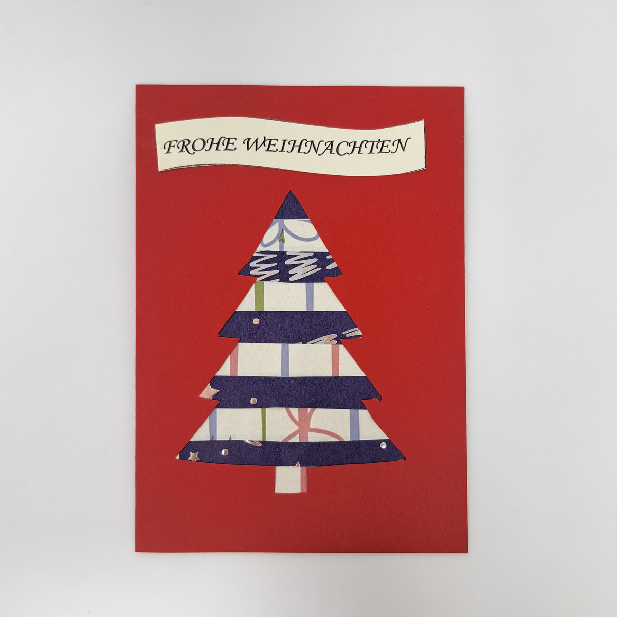 Weihnachtskarte "Tannenbaum rot"