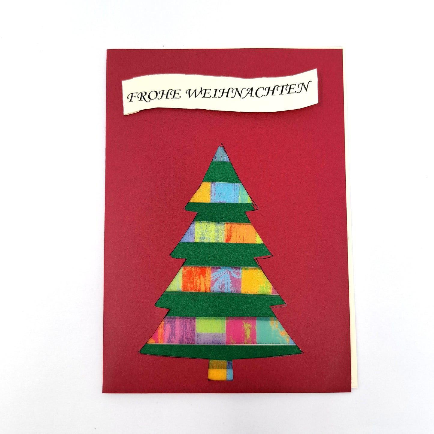 Weihnachtskarte "Tannenbaum rot"
