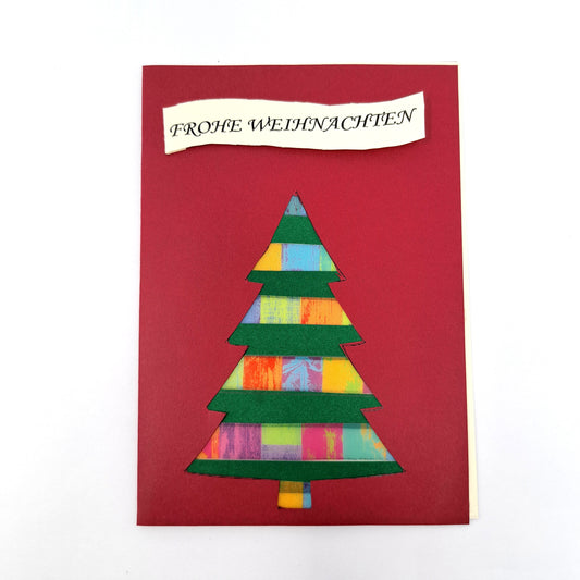 Weihnachtskarte "Tannenbaum rot"