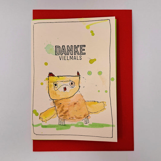 Karte "Danke vielmals"