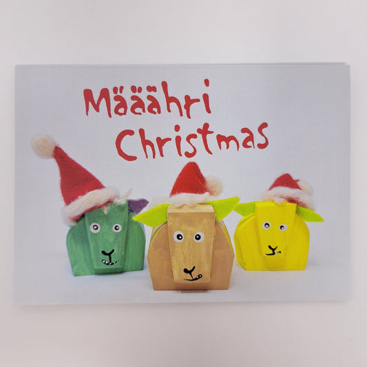 Weihnachtskarte "Määähri Christmas"