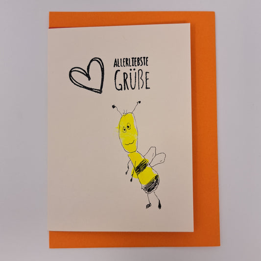 Karte "Allerliebste Grüße"