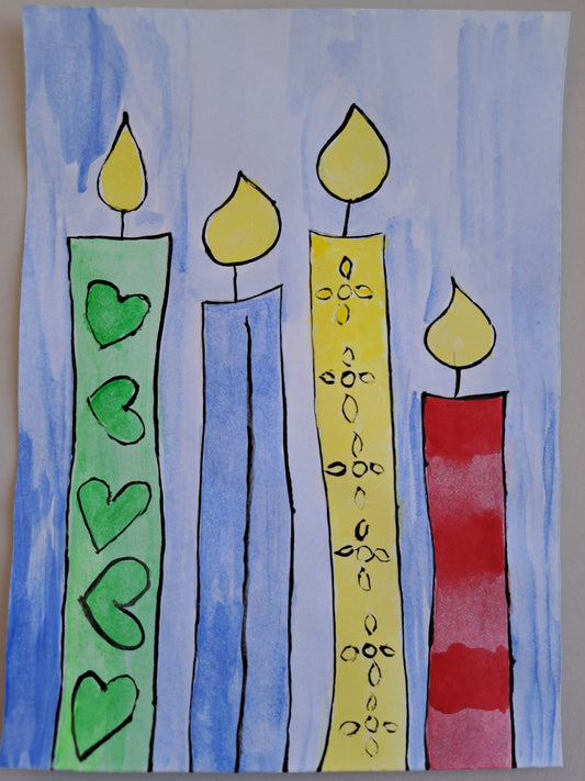 Weihnachtskarte "Kerze"